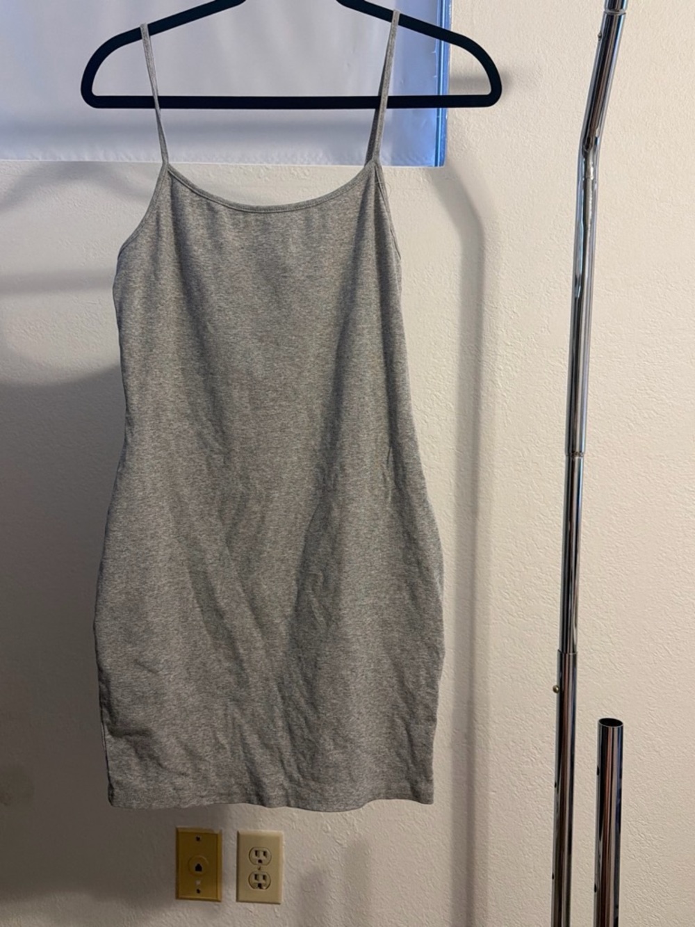 SHEIN Gray Spaghetti Strap Mini Dress